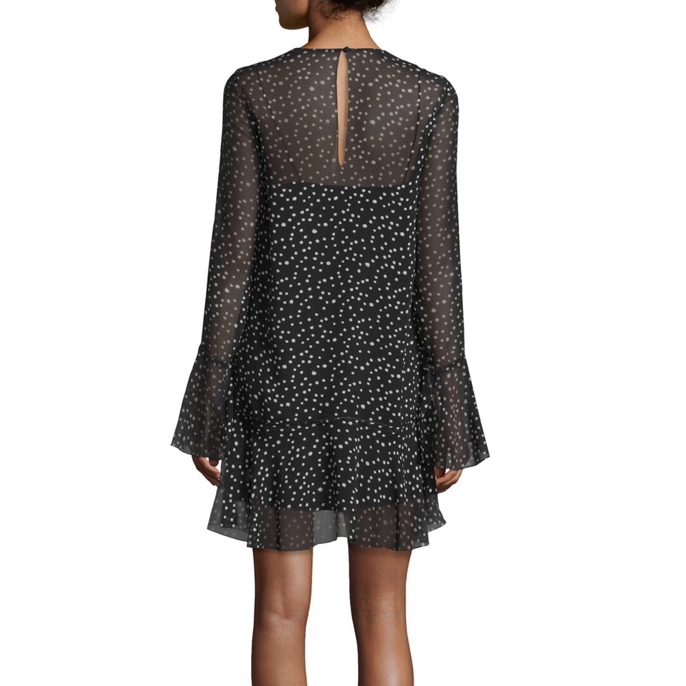 NWT Theory Black White Star Print Dress - M1 - Picture 2 of 7